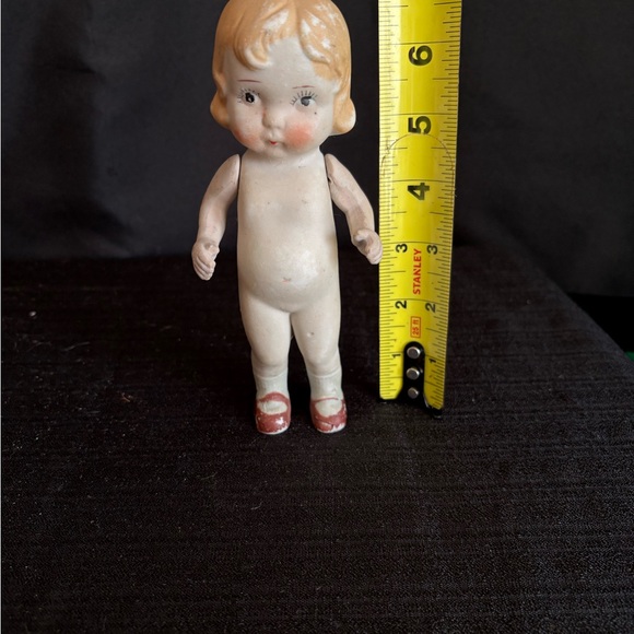 Porcelain Bisque 6.75” Doll With Jointed Shoulders, Japan - 1930's - Picture 10 of 10
